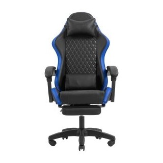 silla gamer mars gaming mgcxbbl negra y azul reclinable reposabrazos ajustable reposapies cojines