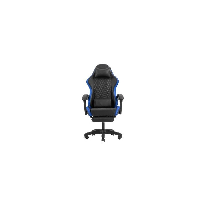silla gamer mars gaming mgcxbbl negra y azul reclinable reposabrazos ajustable reposapies cojines