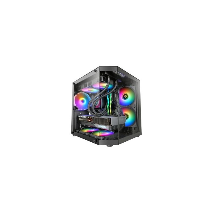caja microatx mars gaming mc3tlite negro 3 paneles cristal templado gpu max. 275mm 1x3.5 2x2.5