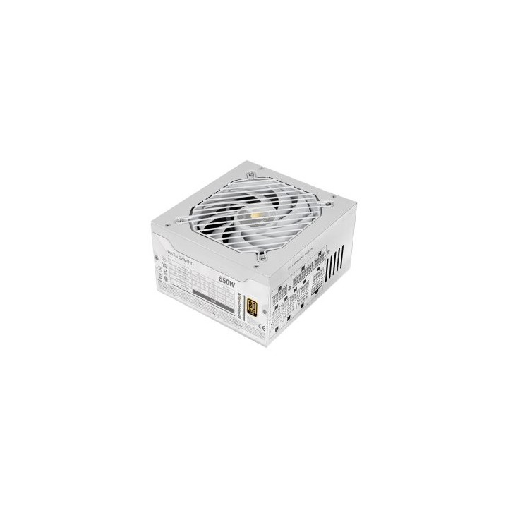 fuente de alimentacion modular mars gaming 850w atx 3.1 80+ gold 140mm silent blanco