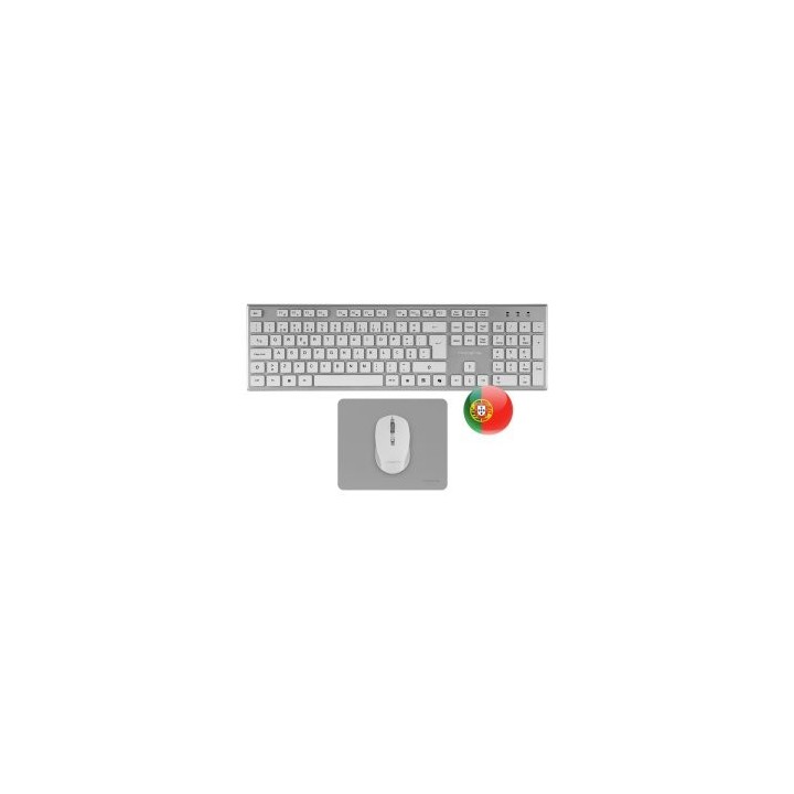 teclado mouse y alfombrilla wireless tacens zenithwpt low profile tecla copilot 3200dpi portug