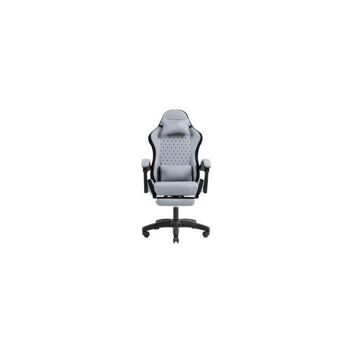 silla gamer mars gaming mgcxfsb fabric reclinable reposapies extensible diseno textil negro plata