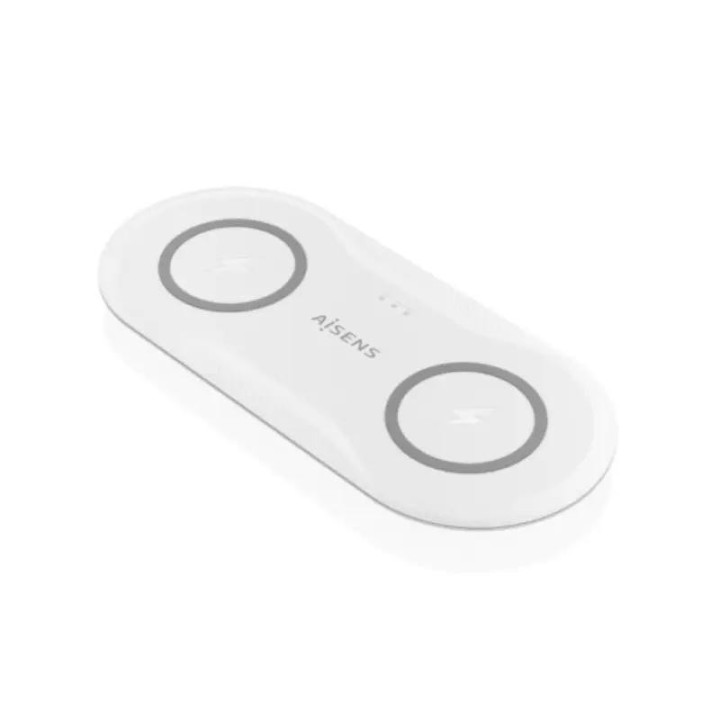 aisens cargador inal?mbrico usbc 15w 2 en 1 blanco