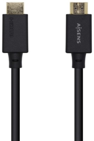 cable hdmi aisens v2.1 ultra alta velocidad certificado 8k60h m/m 2.0m negro