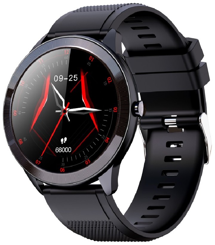 smartwatch leotec 1,28" multisport wave negro pantalla redonda