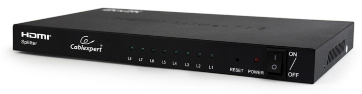 divisor gembird hdmi, 8 puertos