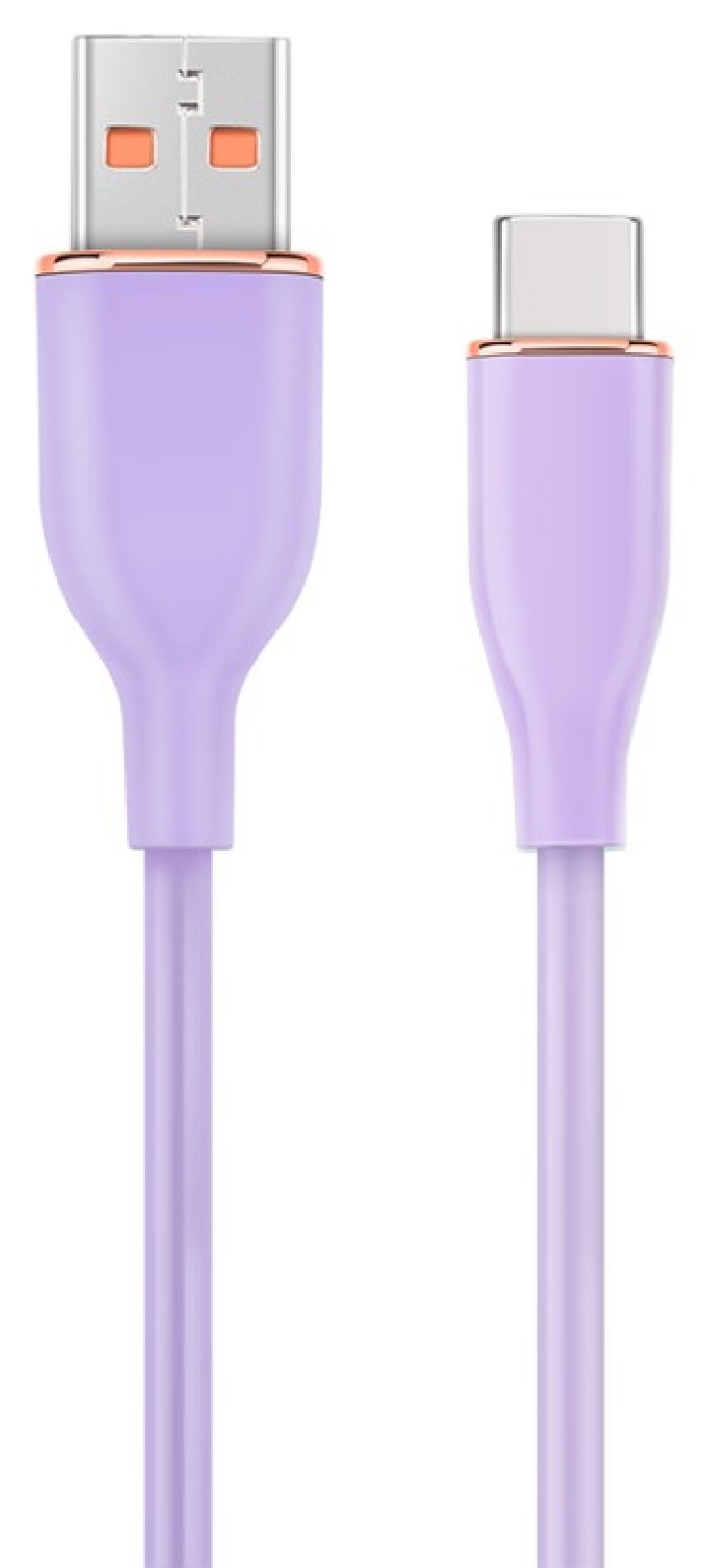 cable de carga y datos gembird usb tipo c de silicona premium 1,5 m violeta