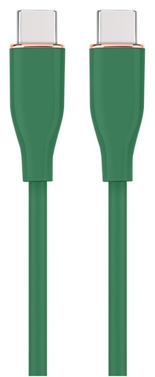 cable de carga y datos gembird  pd  tipo c silicona alta calidad 1,5m verde