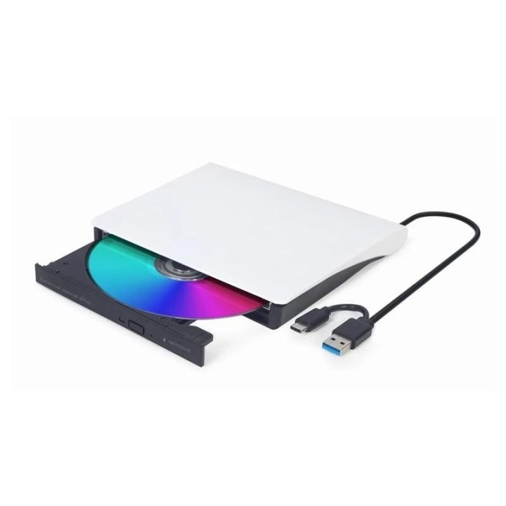 gembird unidad de dvd usb externa blanco