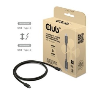 cable club 3d thunderbolt 5 certificado 8k240hz data 20gbps pd 240w 48v/5a  epr m/m 2m/6.56ft