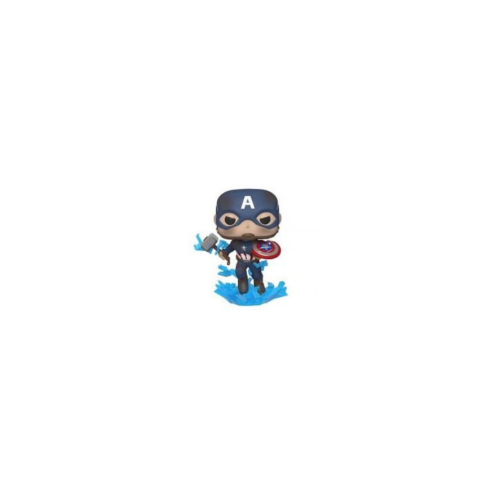 funko funko pop marvel los vengadores endgame capitan america con escudo roto & mjolnir 45137