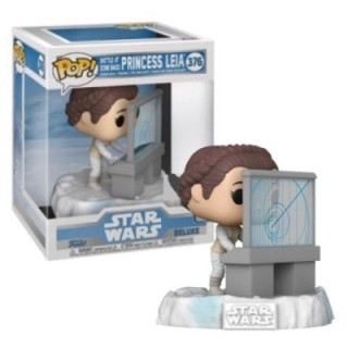 funko funko pop deluxe star wars princesa leia en la batalla de la base en echo 45901