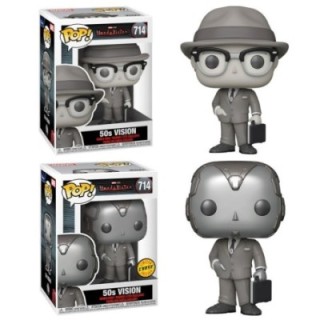 funko funko pop marvel wandavision vision 50s b&w chase