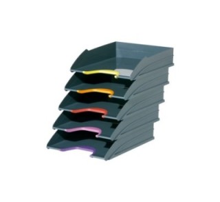 set 5 bandejas durable varicolor gris 7705 57