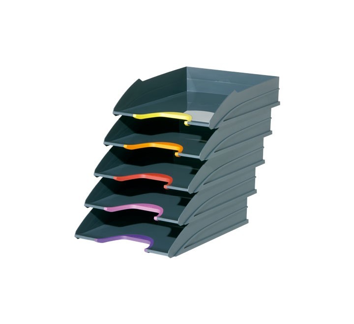 set 5 bandejas durable varicolor gris 7705 57