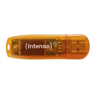 intenso memoria usb 2.0 intenso rainbow 64gb naranja