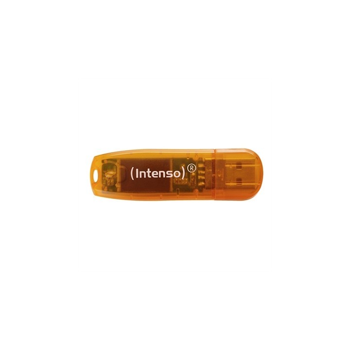 intenso memoria usb 2.0 intenso rainbow 64gb naranja