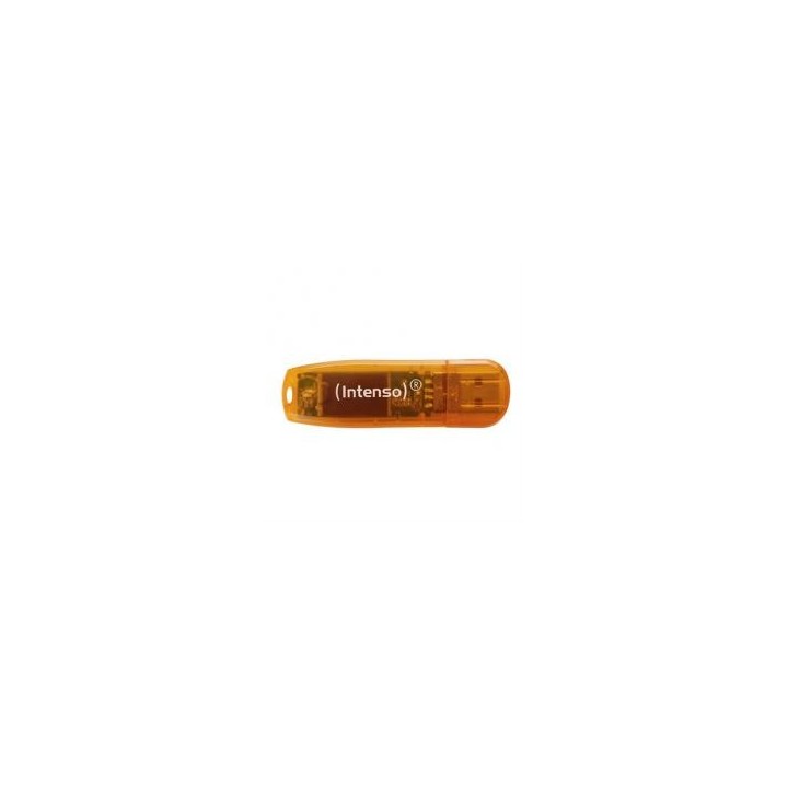 intenso memoria usb 2.0 intenso rainbow 64gb naranja