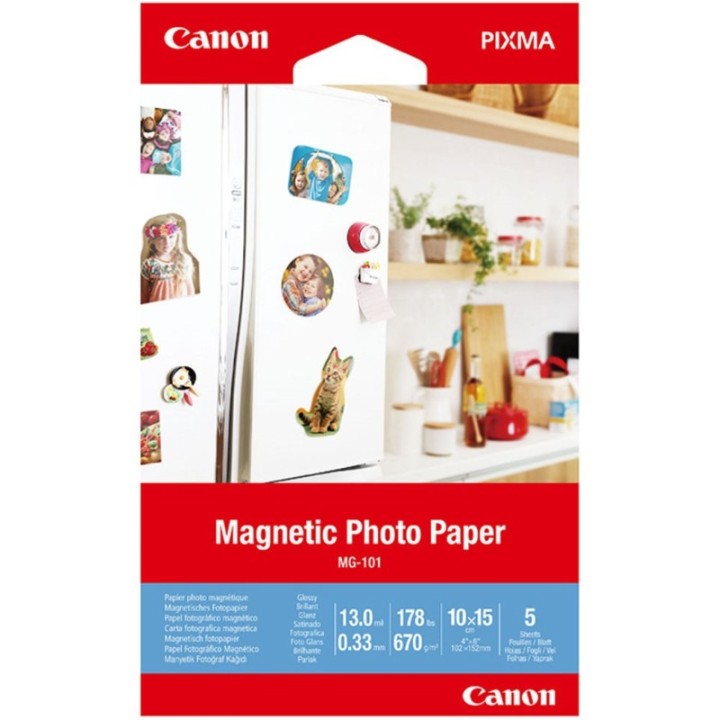canon papel canon foto magnetico mg   101 3634c002 a6 10x15    5 hojas