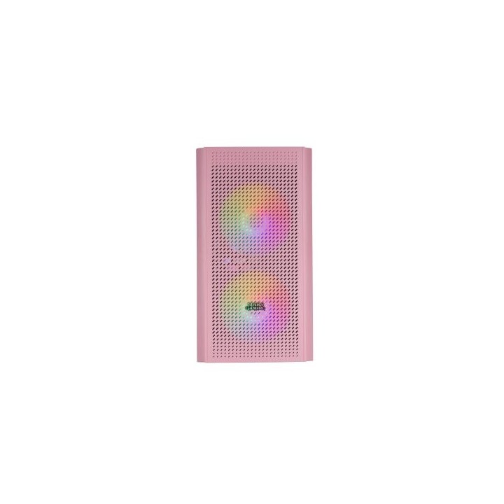 caja microatx gaming mars gaming mc300 pink frontal mesh 3xventiladores 120mm rgb lateral de cristal