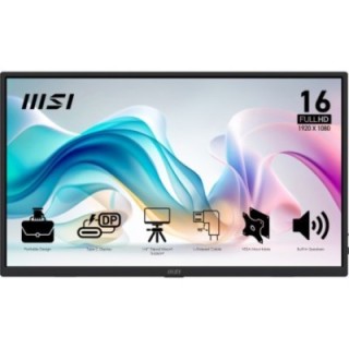 msi msi pro mp165 e6 monitor o tv portatil monitor portatil negro 39,6 cm  15.6"  led 1920 x 1080 pi