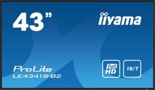 iiyama monitor iiyama 43" 1920x1080, ips panel, 1% haze, landscape mode, speakers 2x 10w , vga, 3x h