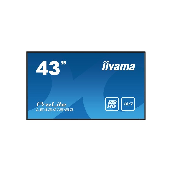 iiyama monitor iiyama 43" 1920x1080, ips panel, 1% haze, landscape mode, speakers 2x 10w , vga, 3x h