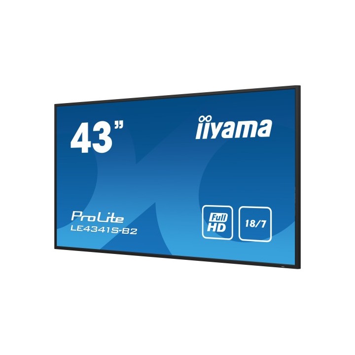 iiyama monitor iiyama 43" 1920x1080, ips panel, 1% haze, landscape mode, speakers 2x 10w , vga, 3x h