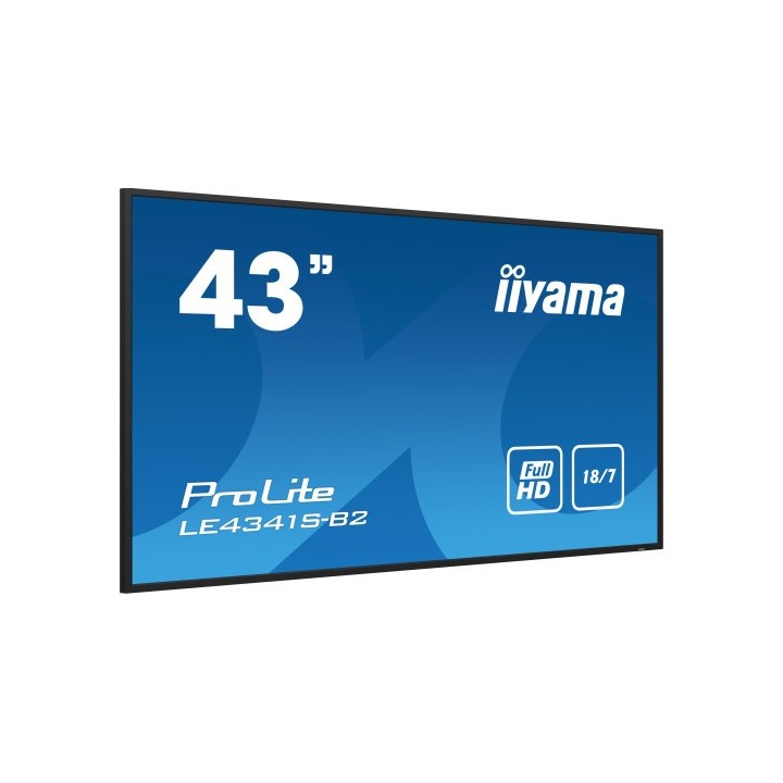iiyama monitor iiyama 43" 1920x1080, ips panel, 1% haze, landscape mode, speakers 2x 10w , vga, 3x h