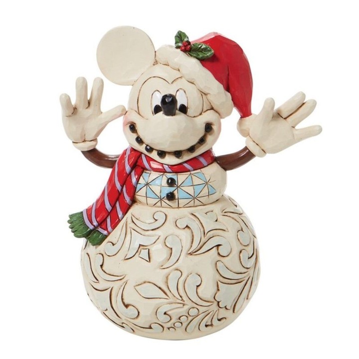 enesco figura enesco disney mu?eco de nieve mickey navide?o