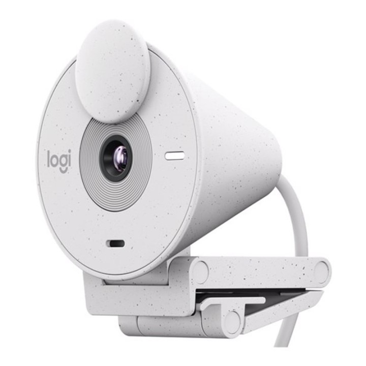 logitech webcam logitech brio 300 blanco crudo full hd    usb tipo c