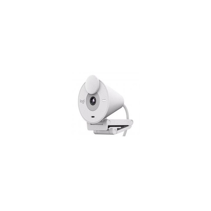 logitech webcam logitech brio 300 blanco crudo full hd    usb tipo c