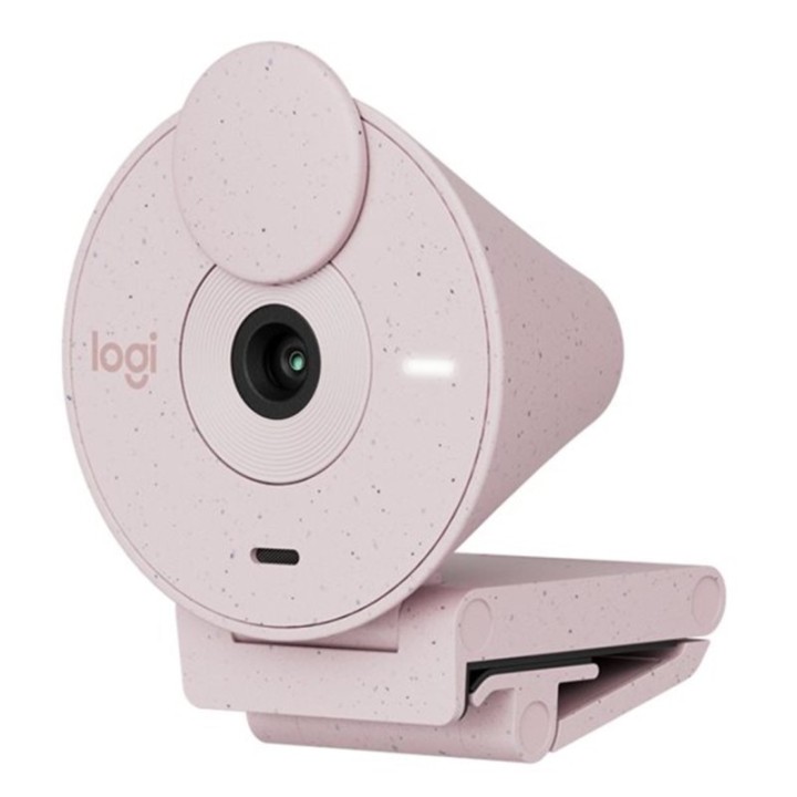 logitech webcam logitech brio 300 rosado full hd    usb tipo c