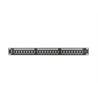 lanberg patch panel lanberg 24 puertos 1u cat.6 sftp 19 pulgadas rack negro