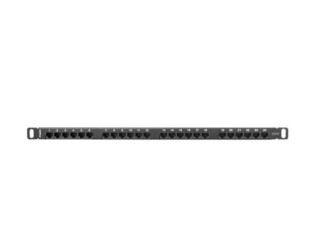 lanberg patch panel lanberg cat.6 utp 24 puertos 0.5u rack 19 negro