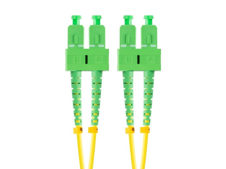 lanberg latiguillo fibra optica sc   apc lanberg 2m mono duplex g657a1 lszh amarillo