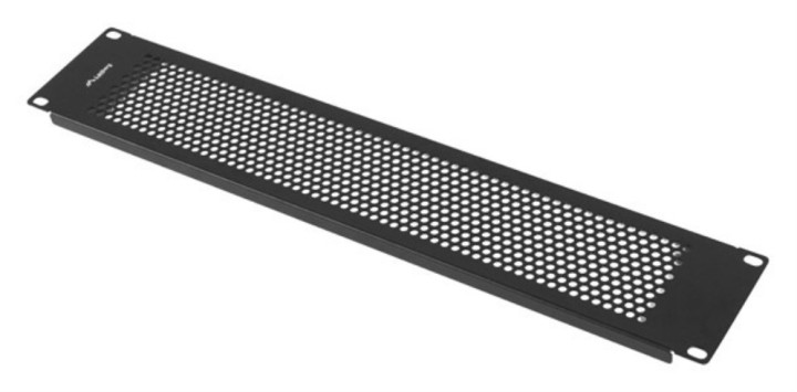 panel ciego lanberg 2u 19" perforado negro