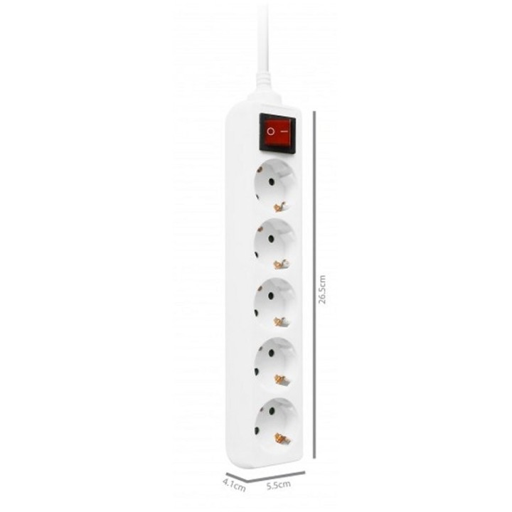 ewent ew3916  regleta 5 tomas / 1 interruptor 1.5m