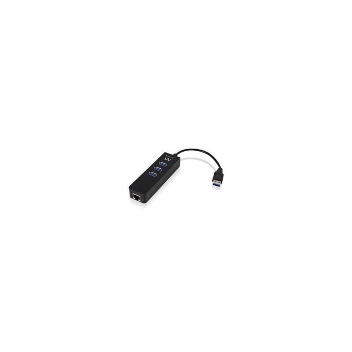 ewent hub usb ewent 3 puertos + 1 puerto gigabit lan    usb 3.1 gen 1