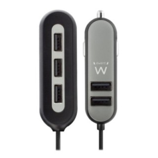 ewent cargador usb ewent para coche    5 puertos    54w