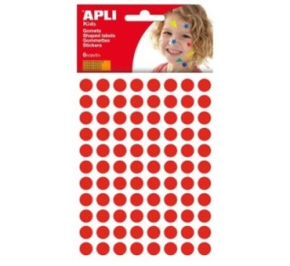 bolsa 6h gomets apli redond.10.5mm rojo 13229