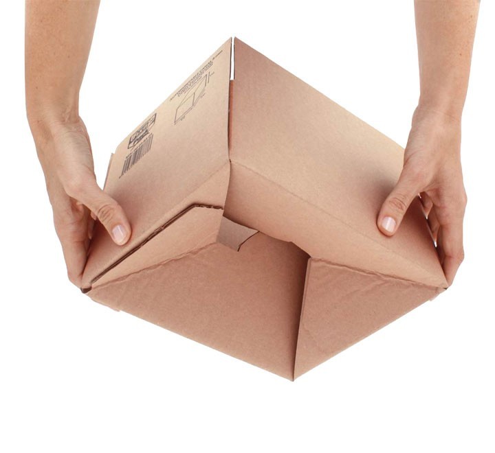 caja carton automontable 304x217x150 mm. kraft pack  5 unidades