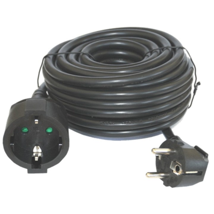 silver cable prolongador de corriente silver electrics 2m    3x 1.5mm    250v    16a    3.500w negro