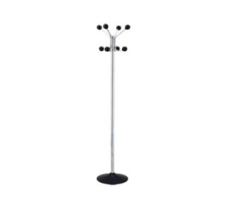 perchero pie acero 177cm 8 colgadores cromado