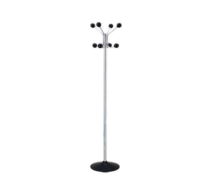 perchero pie acero 177cm 8 colgadores cromado