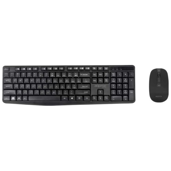 approx mk335 kit teclado+rat?n 2.4ghz negro