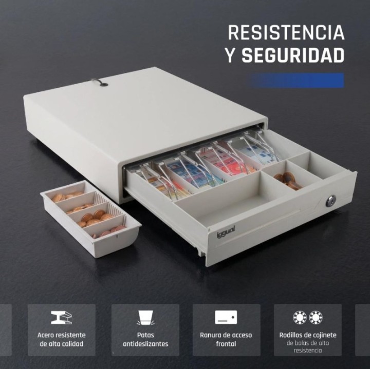 iggual caj?n portamonedas iron 10w 38cm 4+6 blanco