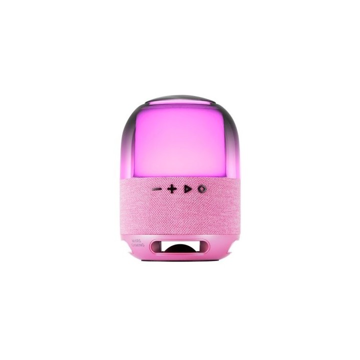 altavoz bluetooth portable mars gaming msflowp rosa 15w deepbass bt microsd rgb 360 bat 6h