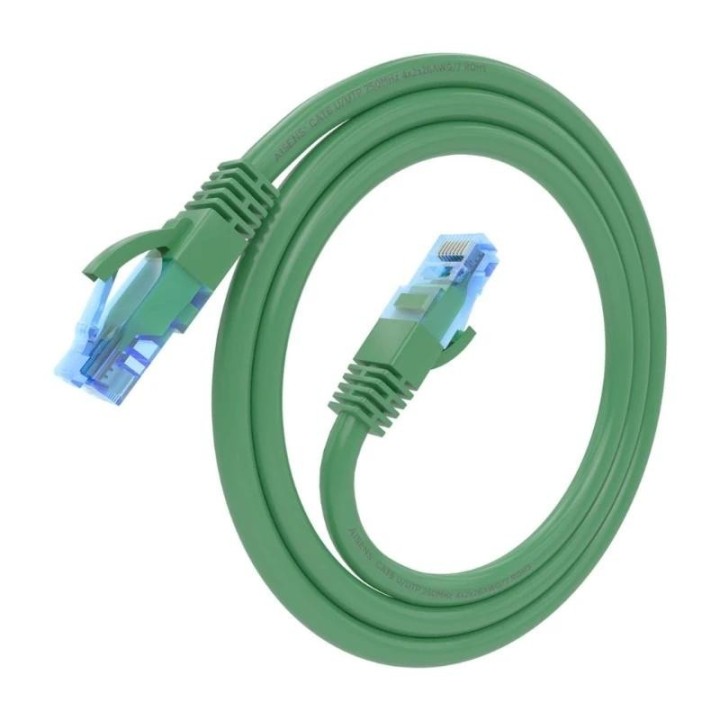 aisens cable rj45 cat.6 utp awg26 cca verde 0.5m