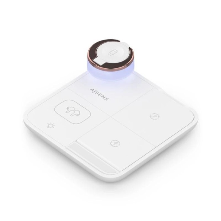 aisens cargador inal?mbrico usbc 15w 4 en 1 blanco